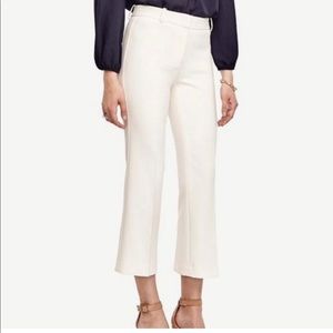 Ann Taylor wide leg crop pants. Size 0P. Winter white